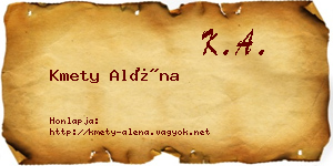 Kmety Aléna névjegykártya